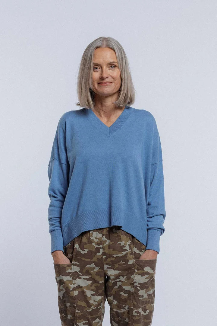 New Lands Griddy Sweater | Zaffer Blue
