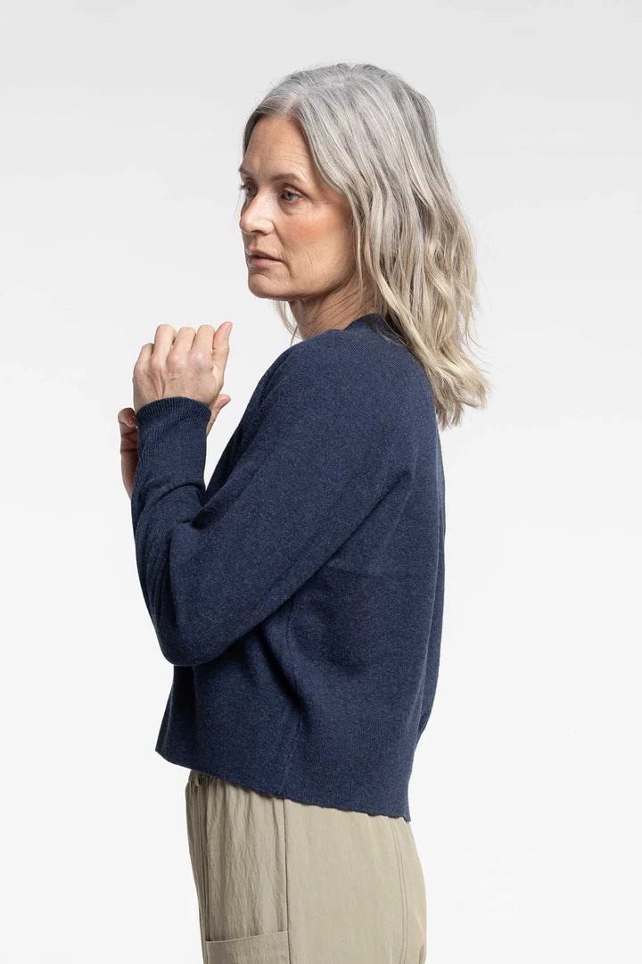 New Lands Twizel Cardigan | Indigo