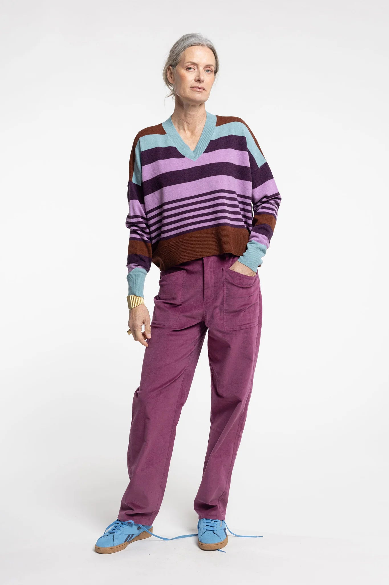 New Lands Griddy Sweater Stripe | Multi Stripe