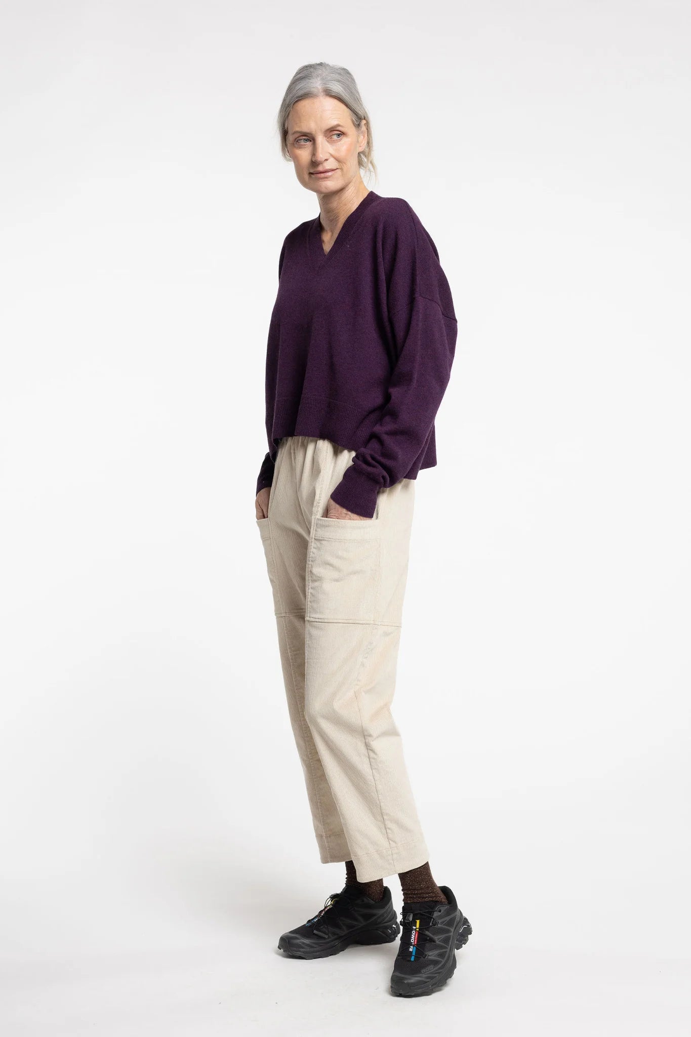New Lands Griddy Sweater | Plum