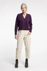 New Lands Twizel Cardigan | Plum