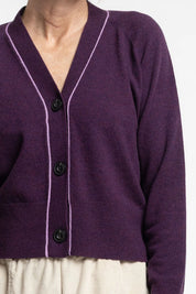 New Lands Twizel Cardigan | Plum