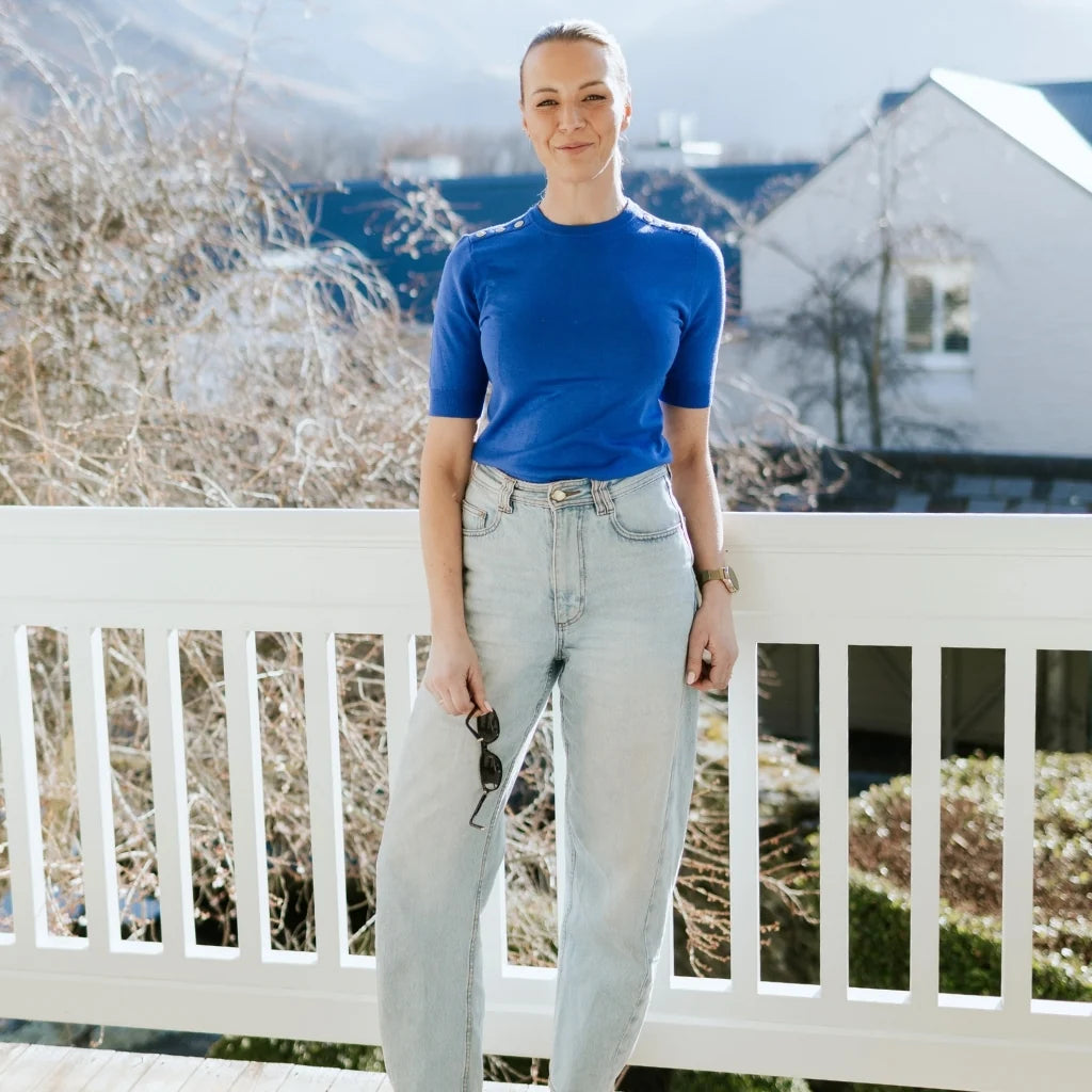 Moke Nicola Womens Sweater Tee | Dazzling Blue