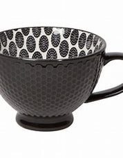 Now Designs Stamped Latte Stoneware Mug | Black