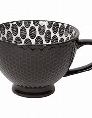 Now Designs Stamped Latte Stoneware Mug | Black