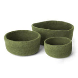 Gry & Sif Felted Wool Bowl | Pine Green