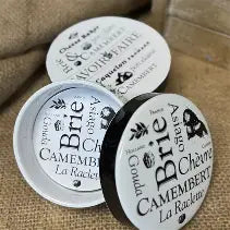 Camembert Cheese Keeper Baker | Black White