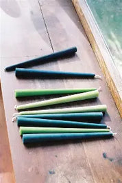 Poppy & Sage Woodland Beeswax Candle Set | 5 Sizes Inky Blue