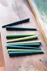 Poppy & Sage Woodland Beeswax Candle Set | 5 Sizes Inky Blue