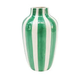 Halcyon Stripe Vase | Green 20cm