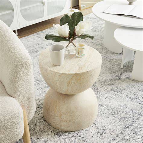 RML Side Table | Travertine Look