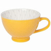 Now Designs Stamped Latte Stoneware Mug | Yellow