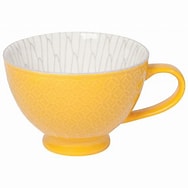 Now Designs Stamped Latte Stoneware Mug | Yellow