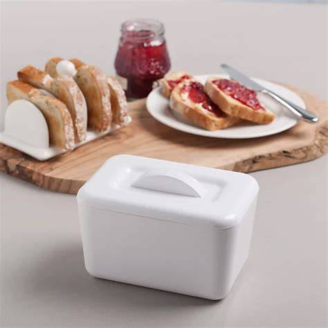 Zeal Keep Cool Melamine Butter Dish | White