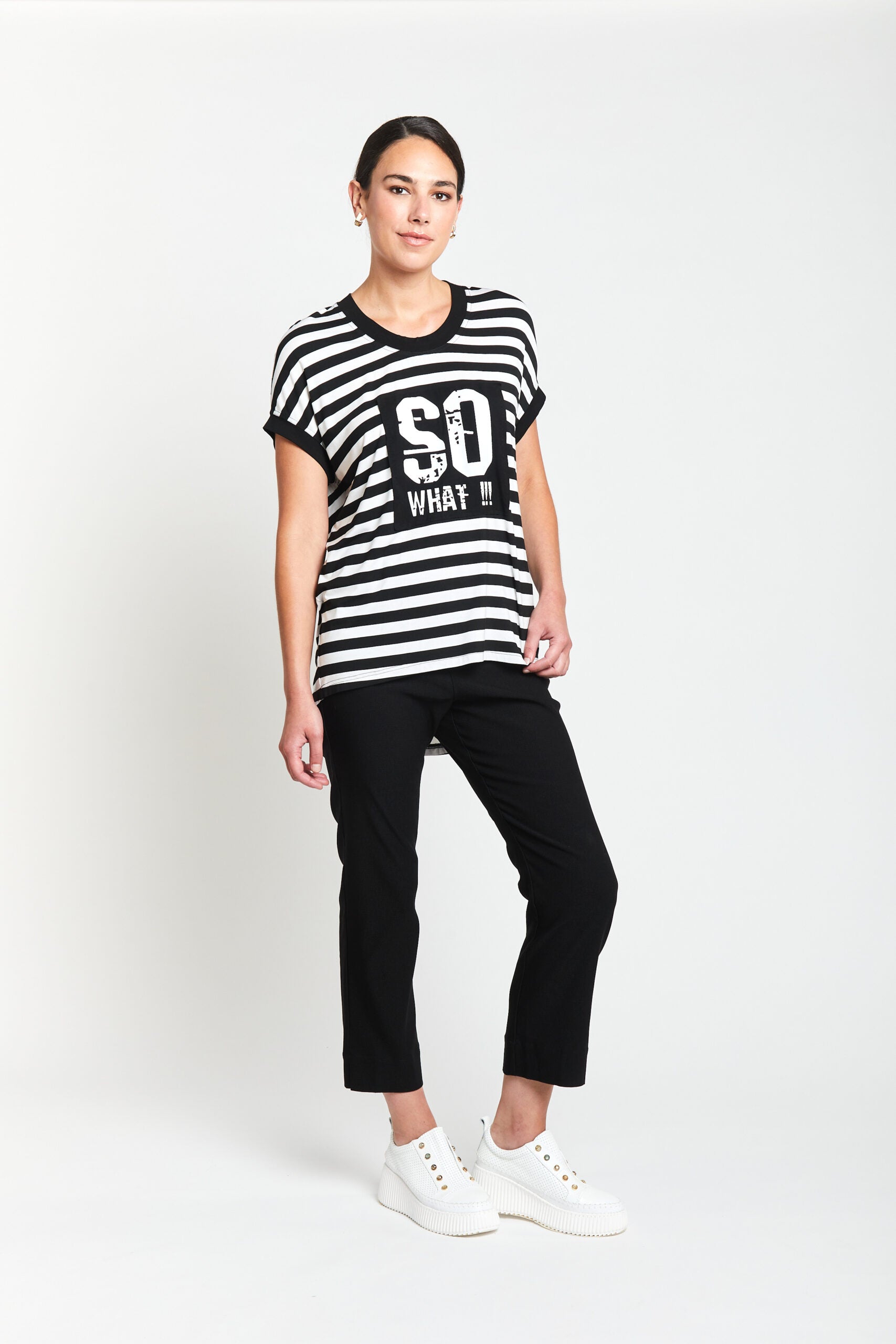 Obi So What Cocoon Tee | Black White