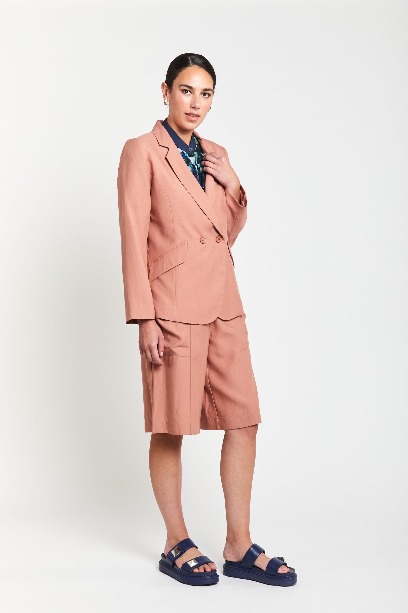 Obi Soprano Boyfriend Blazer | Dusky Rose
