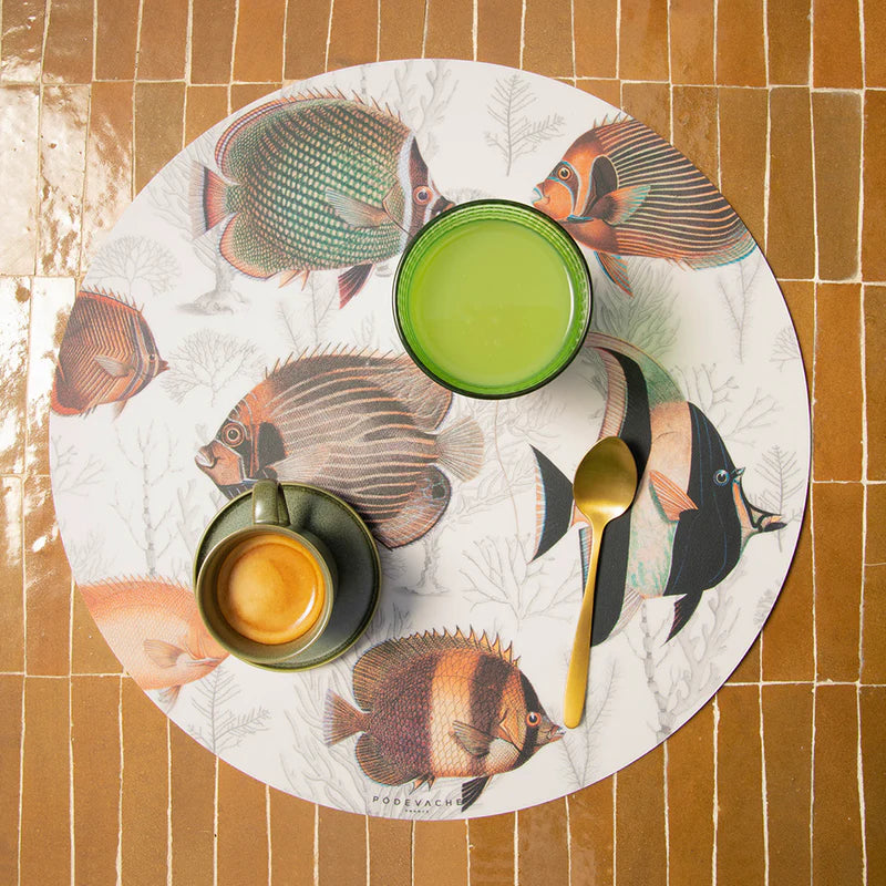Podevache Round Placemat | Lots Of Fish