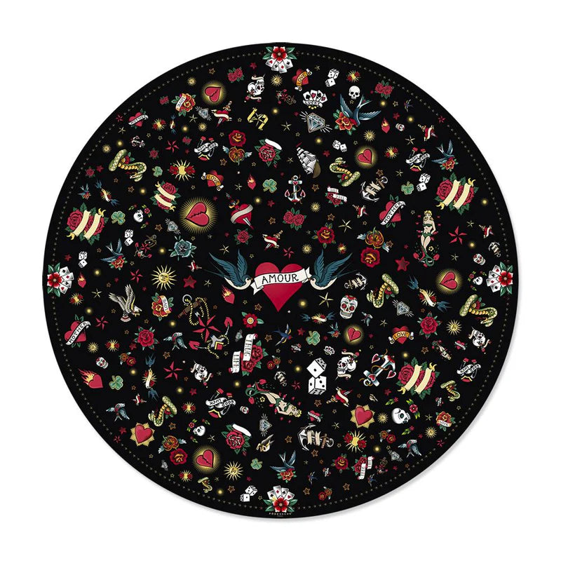 Podevache Vinyl Placemat | Amour Tattoo