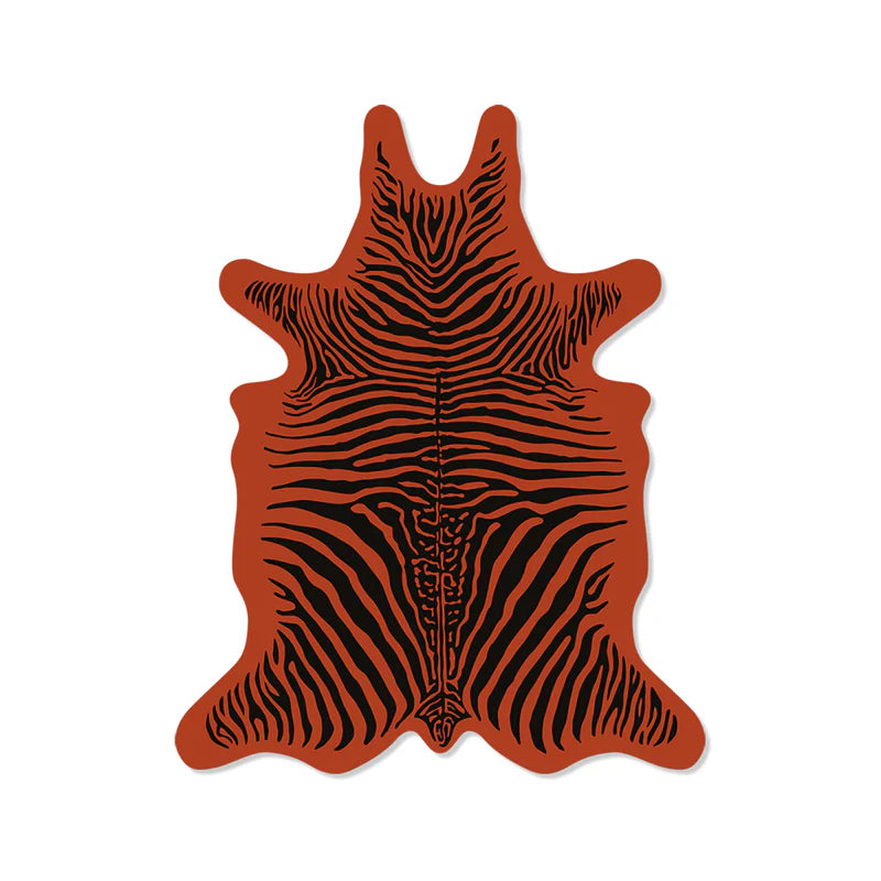 Podevache Vinyl Placemat | Zebra Orange Red