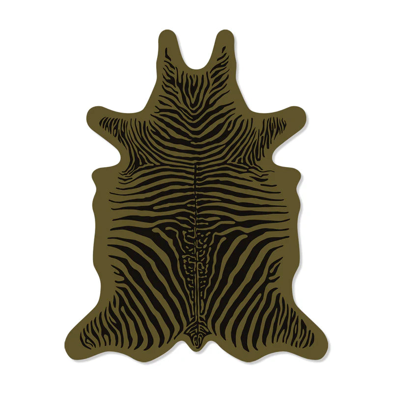Podevache Vinyl Mat | Zebra Spinach 126x159cm