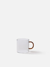 Citta Glass Mug Coloured Handle | Set Of 4