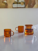 Citta Glass Mug Amber | Set Of 4