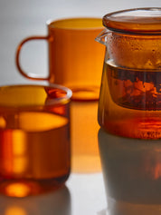 Citta Glass Mug Amber | Set Of 4