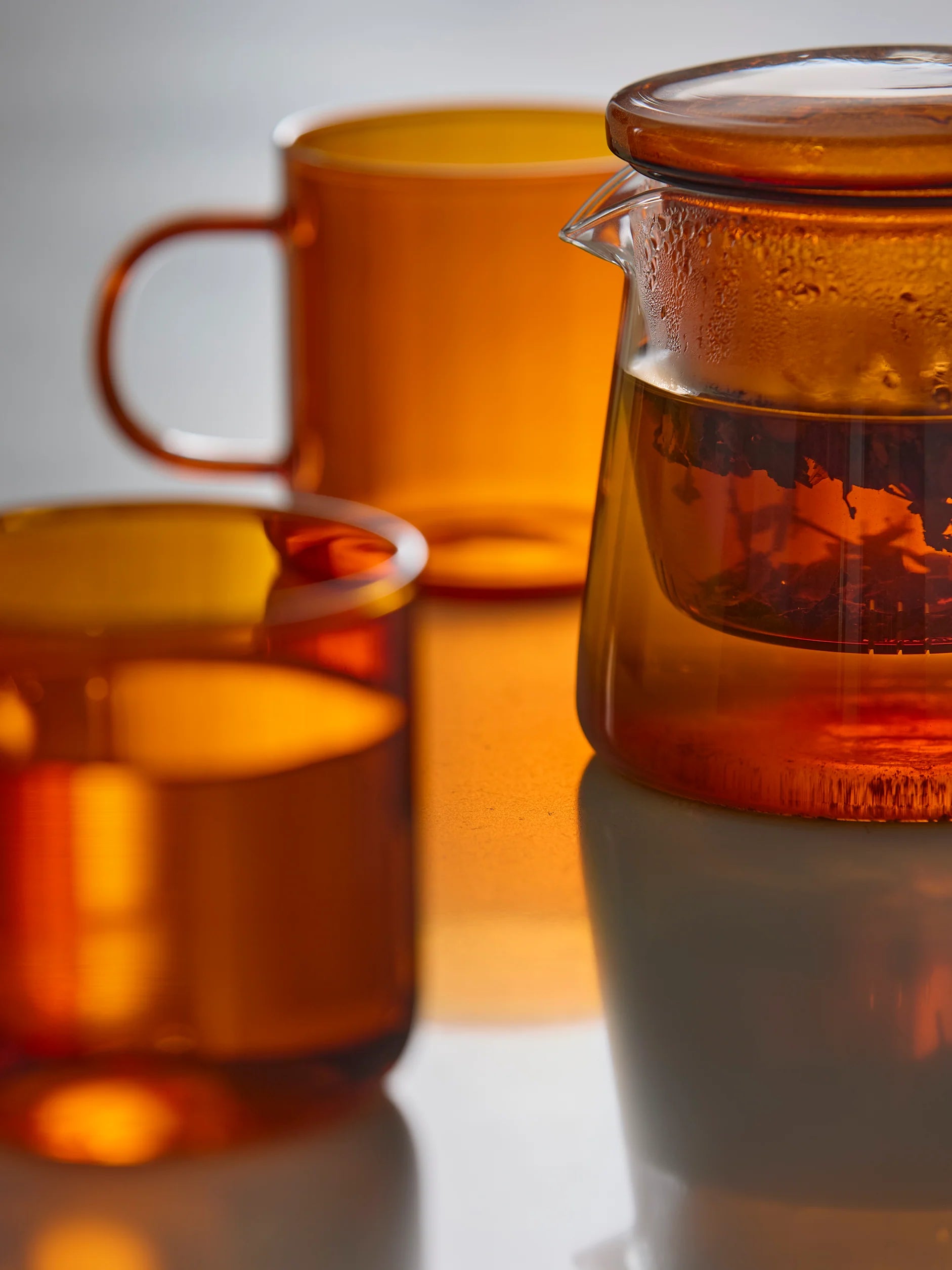 Citta Glass Mug Amber | Set Of 4