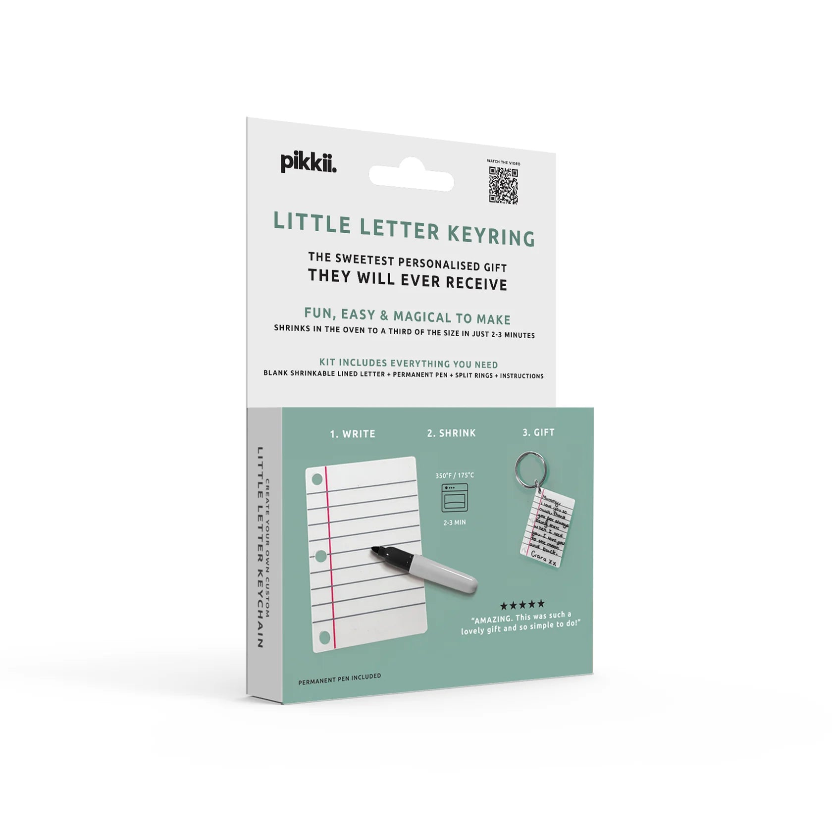 Pikkii  Keyring Shrink Kit | Little Letter