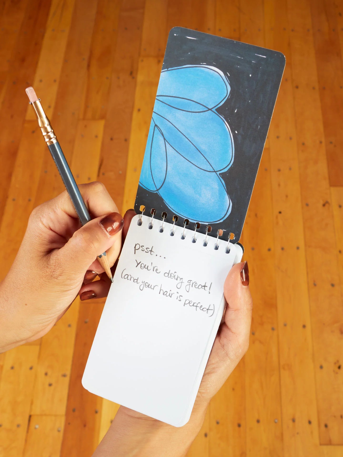 Blue Q Spiral Notebook | Gratitude & Shit