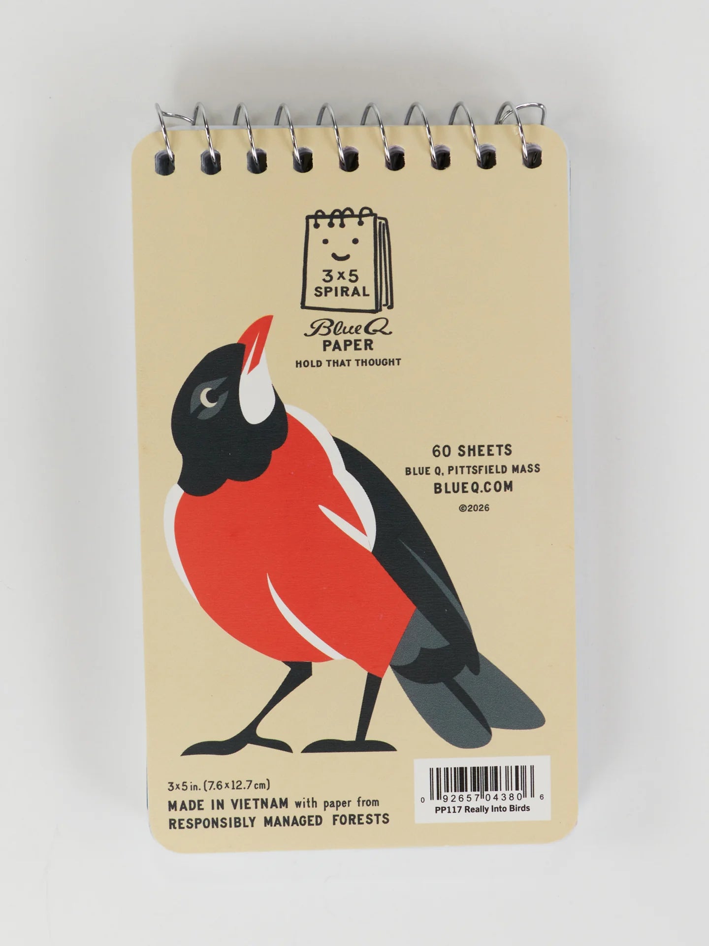Blue Q Spiral Notebook | I'm Really Into Birds