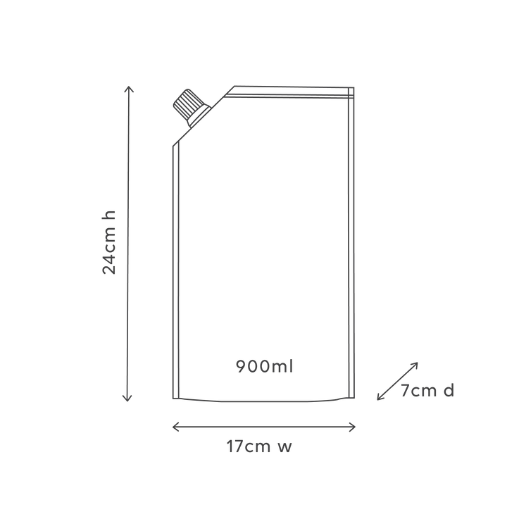 Al.Ive Refil Dish Wash | Lemon Myrtle & Honeydew 900ml