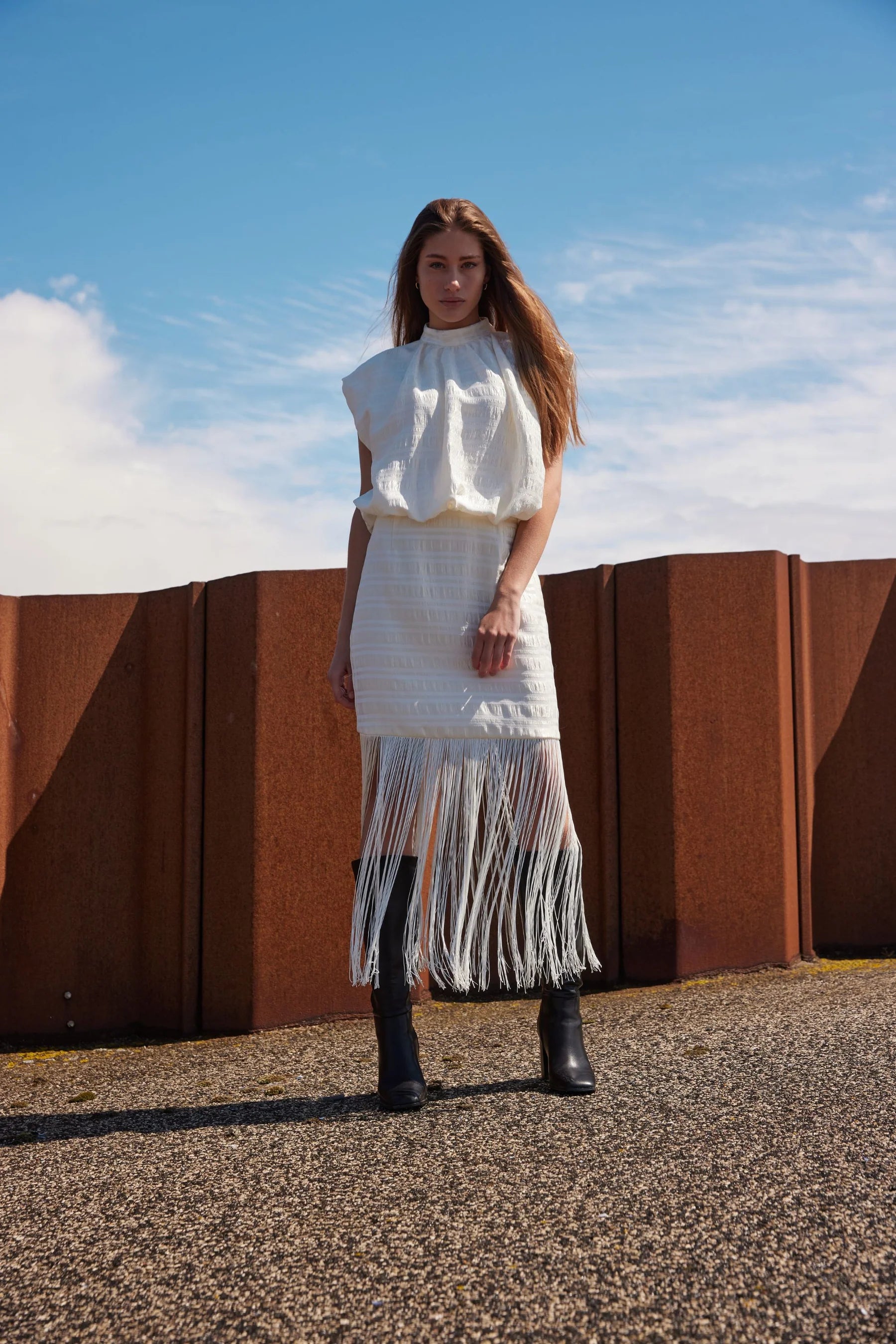 Bruuns Bazaar Pentzia Malisa Dress | Snow White