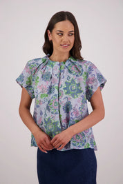 Briarwood Pia Top | Blue Floral