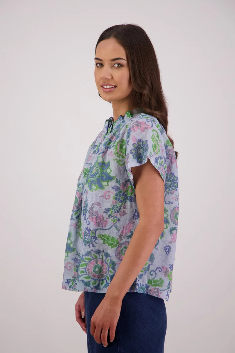 Briarwood Pia Top | Blue Floral