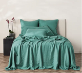George Street Pure Linen Fitted Sheet King | Mineral