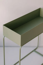 Saffron Inc Metal Planter Tall | Sage Green