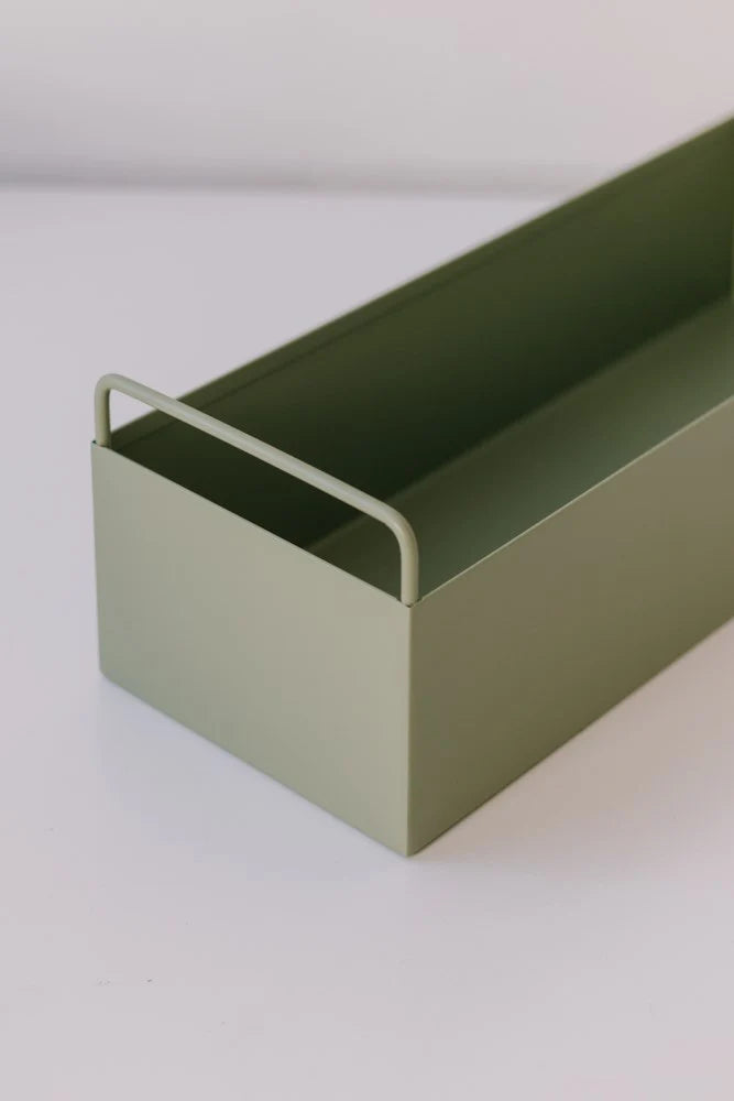 Saffron Metal Planter Box | Sage Green