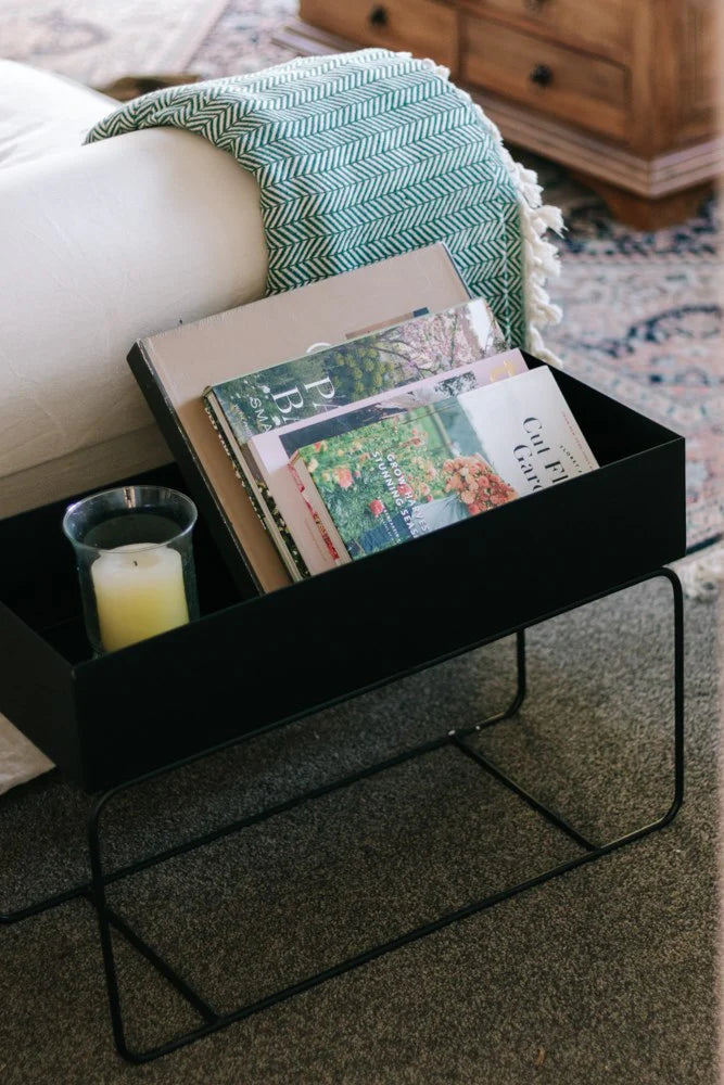 Saffron Inc Metal Planter | Black Short