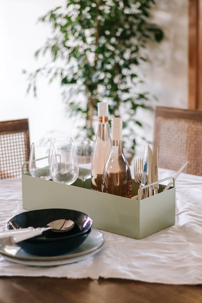 Saffron Metal Planter Box | Sage Green