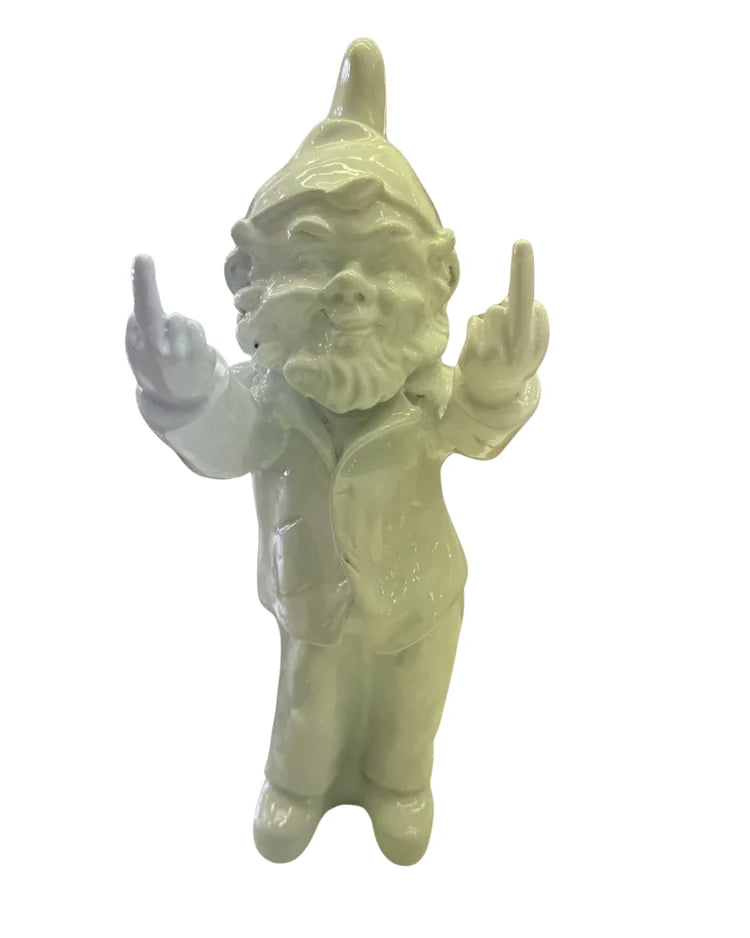 Double Finger Salute Gnome | White