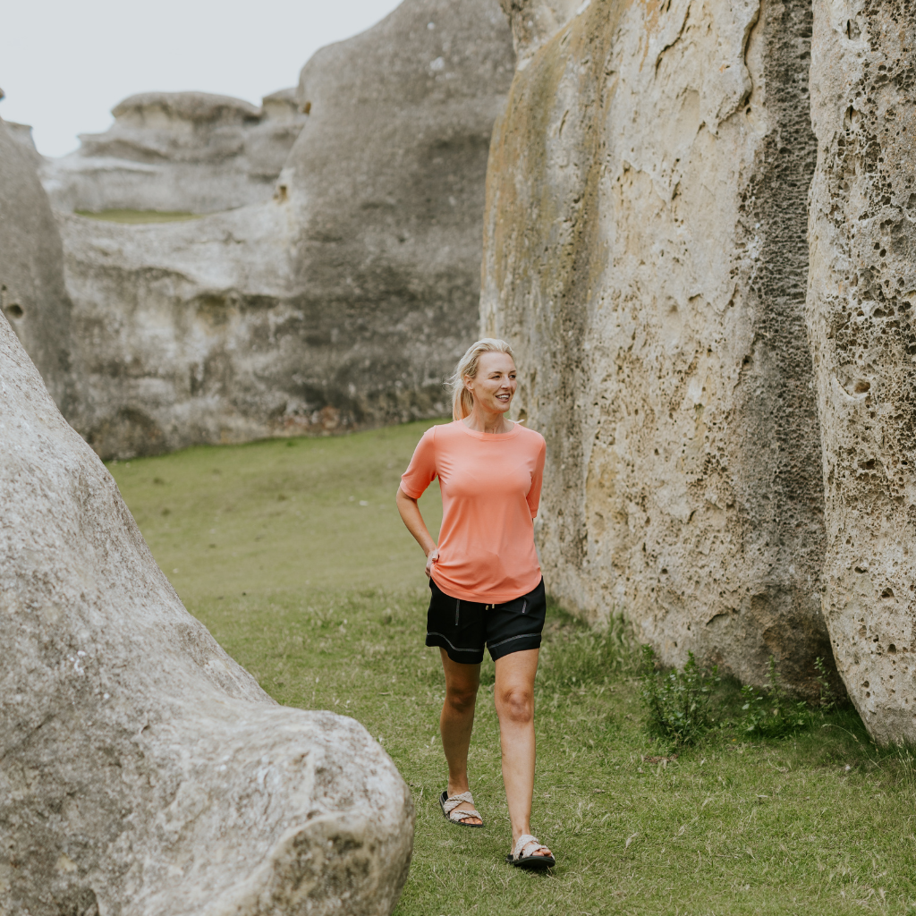 Moke Ruby Tee | Sunset Coral
