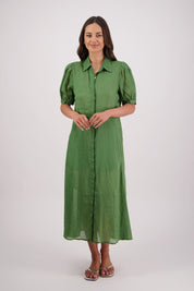 Briarwood Thelma Dress | Ramie Green