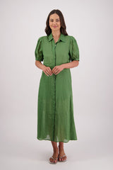 Briarwood Thelma Dress | Ramie Green