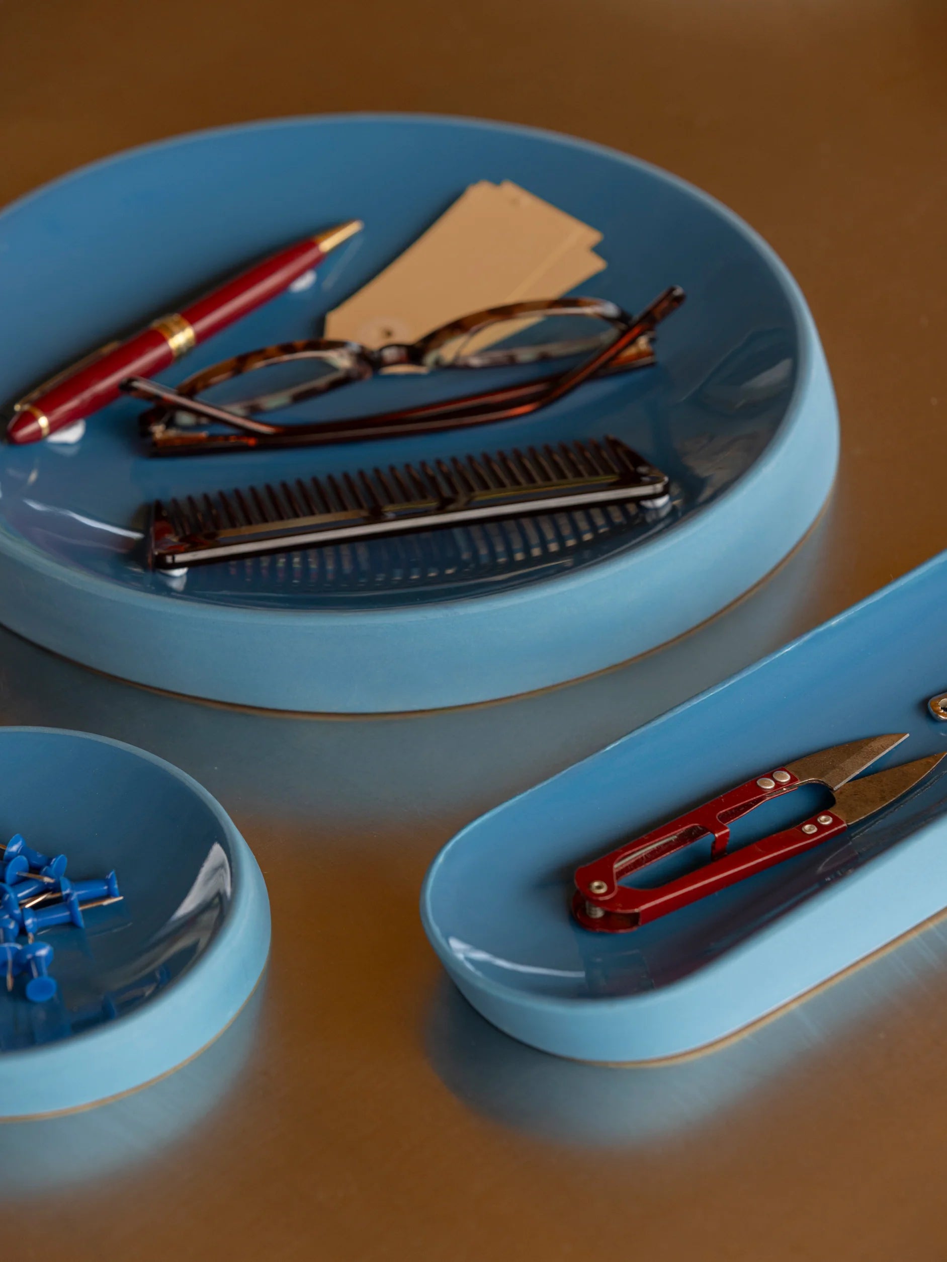 Citta Oblique Tray Azure Blue | Rectangle Medium