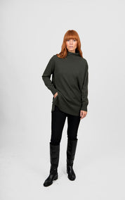 Bridge & Lord Funnel Neck Tunic | Olive