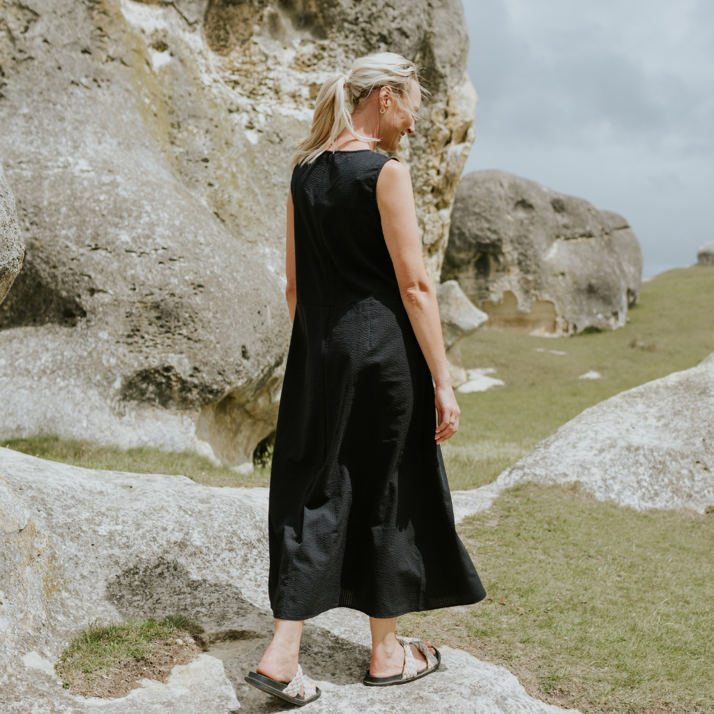 Moke Anna Drop Waist Dress | Black