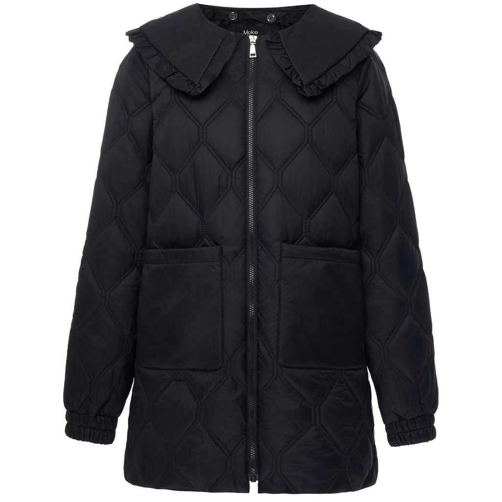 Moke Tess Womens Quilt Coat | Black