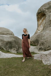 Moke Lydia Women's Slip Dress | Cocoa