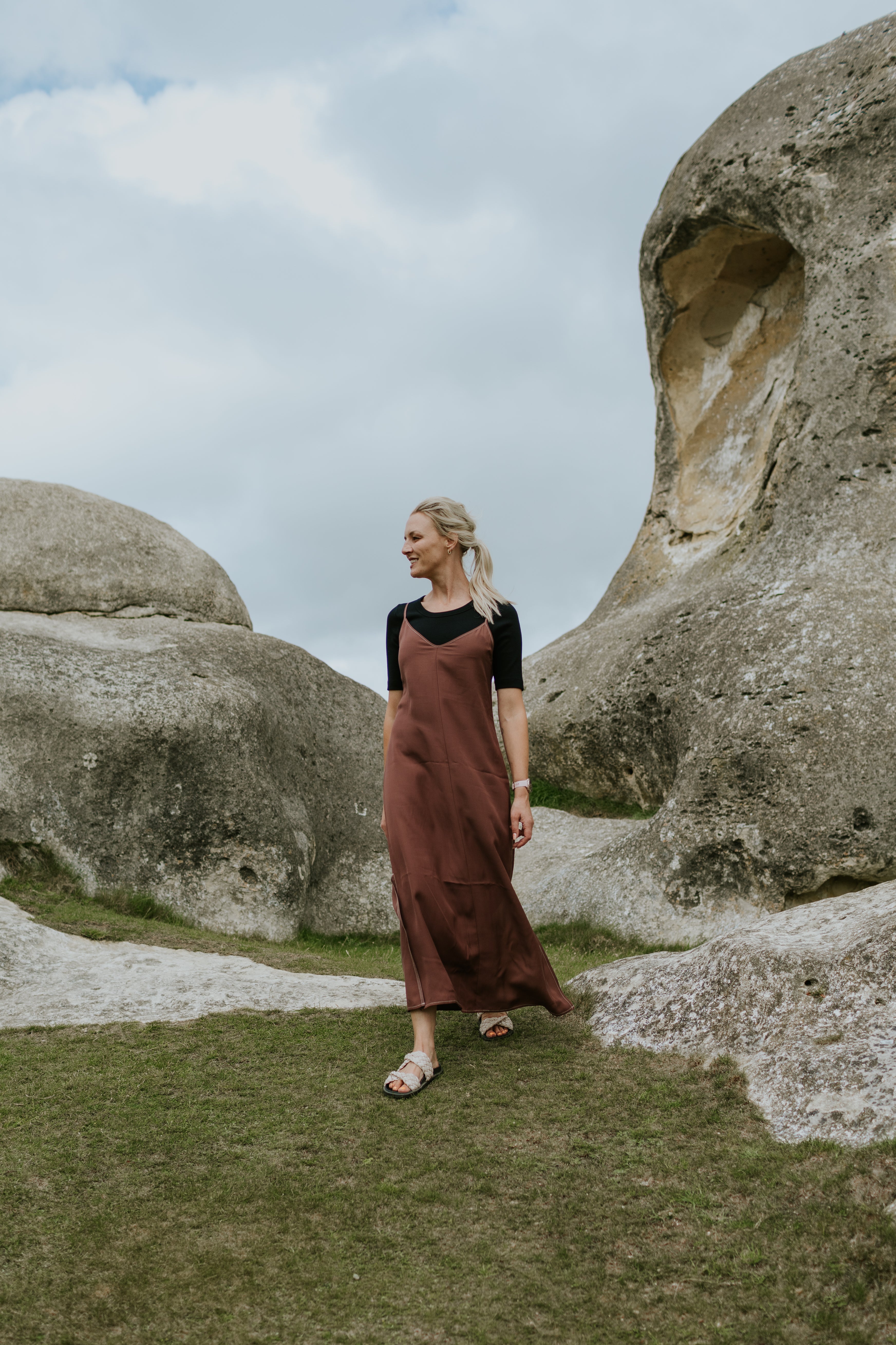 Moke Lydia Women's Slip Dress | Cocoa